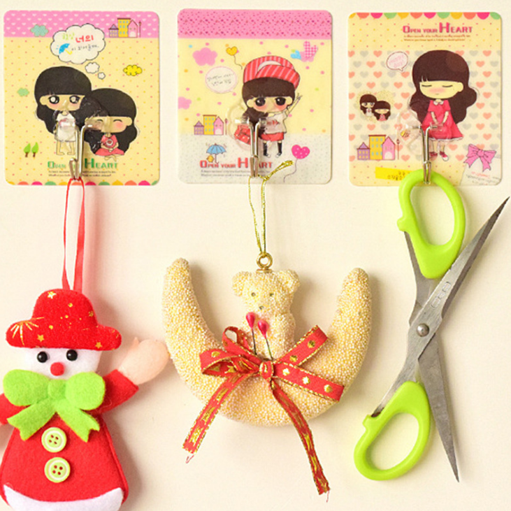 T Creative traceless wall hooks, plastic door rear hooks, strong hooks, street stall supplies, wholesale from all walks of life details Picture