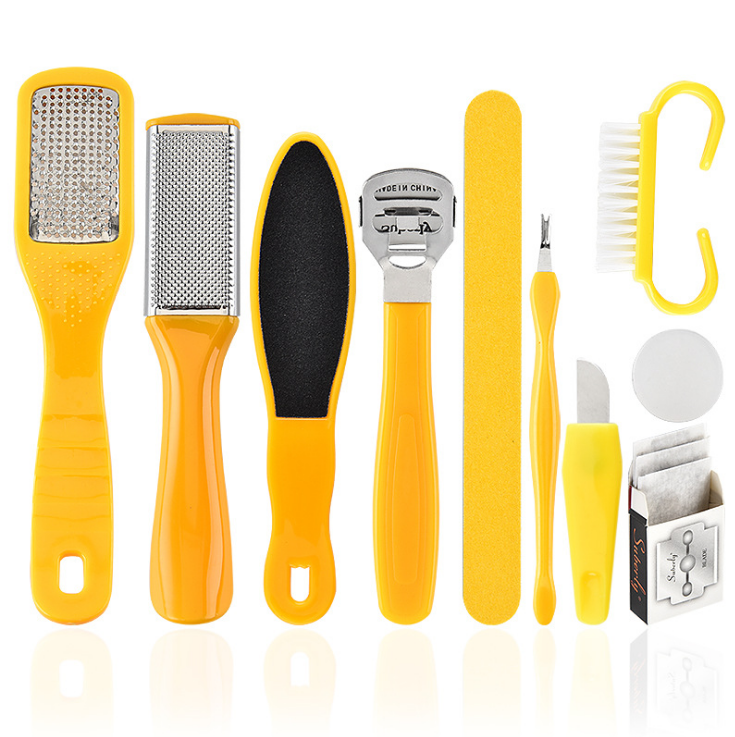 Ten-in-one foot planer, foot grinding stone, foot skin scrubbing and scraping tool, dead skin removal, pedicure tool, pedicure and planing knife set