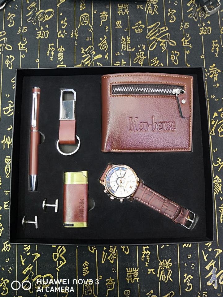Bolso pu bolígrafo de metal encendedor de metal llavero de metal camisa gemelos