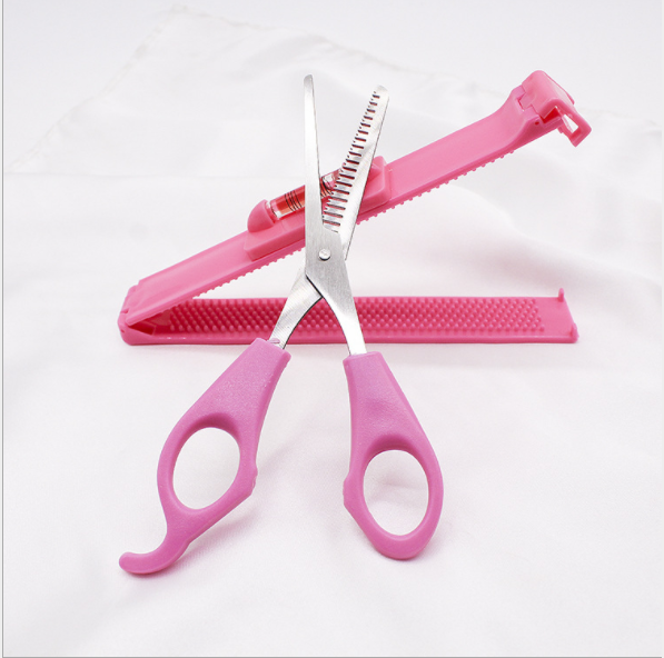 DIY Bangs trimming, blister paper card set, new bangs magic tool, scissors, teeth scissors, bangs tools, hair care Application Scenario