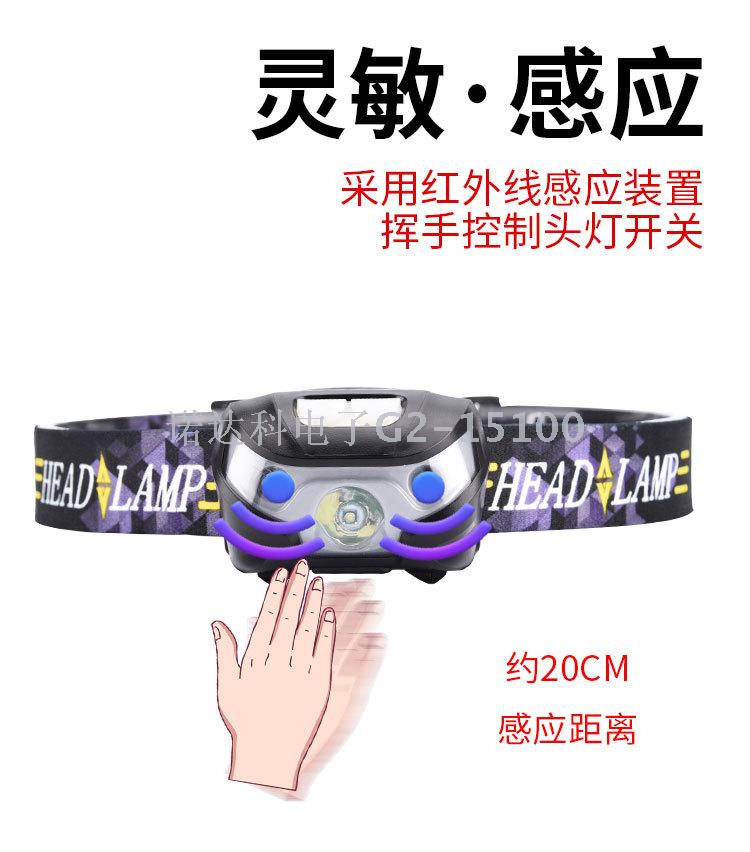 USB charging intelligent sensor headlamp Outdoor lighting light portable fishing headlamp wearing working lamp thumbnail