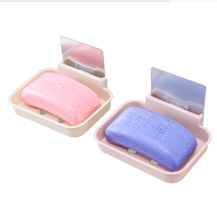 T创意无痕浴室壁挂式笑脸肥皂盒香皂沥水架挂式收纳盒创意香皂盒产品图