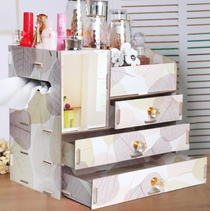 Wooden cosmetics Dressing case with mirror storage case Storage rack Makeup case