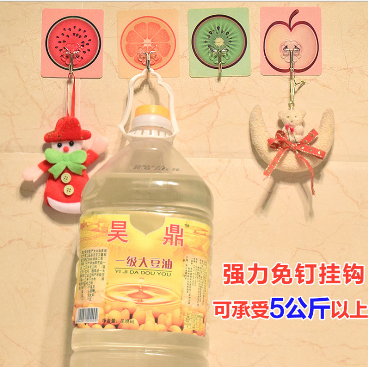T Creative traceless wall hooks, plastic door rear hooks, strong hooks, street stall supplies, wholesale from all walks of life Application Scenario