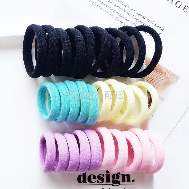 Korean Version Of High Elastic Seamless Boxed Towel Ring 10 Yuan Store Accessories Head Rope Hair Accessories Application Scenario