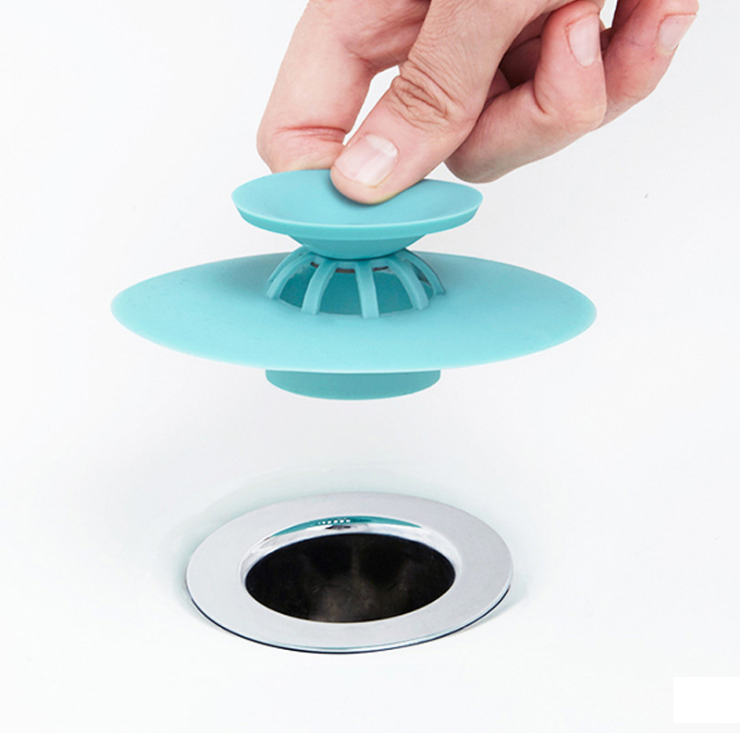 Douyin Flying saucer anti-odor press-type floor drain cover for bathroom and toilet sewer bounce silicone floor drain details Picture
