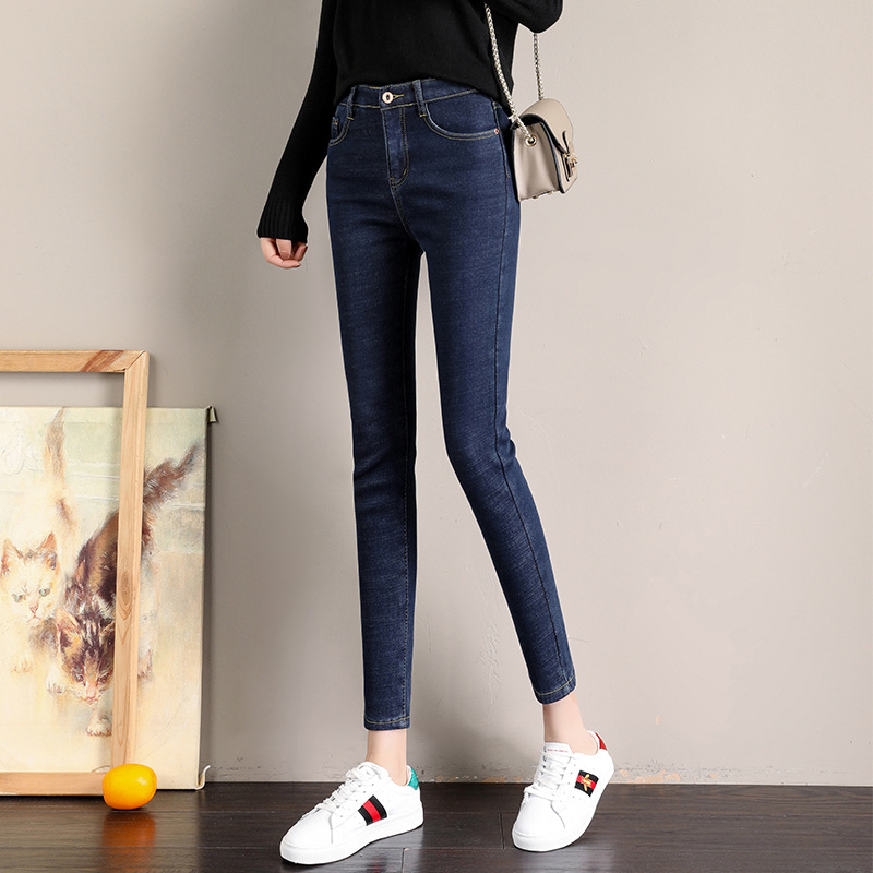 Women's autumn/Winter new 2019 fleece and thickened Korean style high-elastic long pants Specification image