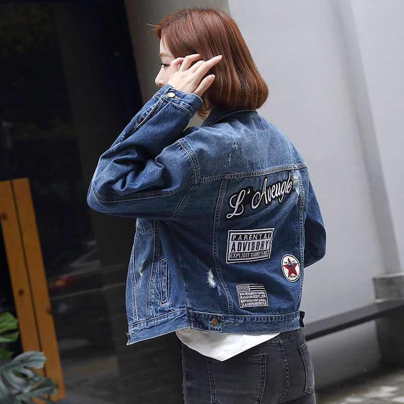 Yang Ying the same denim jacket 2019 new denim jacket women's loose everything with Korean version of the tide student Harajuku Application Scenario
