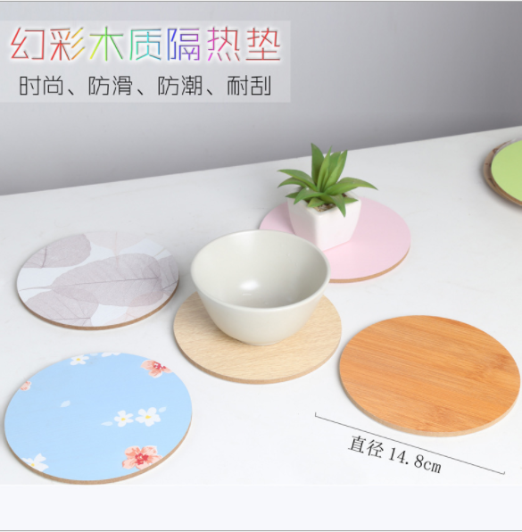 木质卡通隔热垫餐桌垫防滑锅垫创意可爱垫子茶杯垫碗垫杯垫