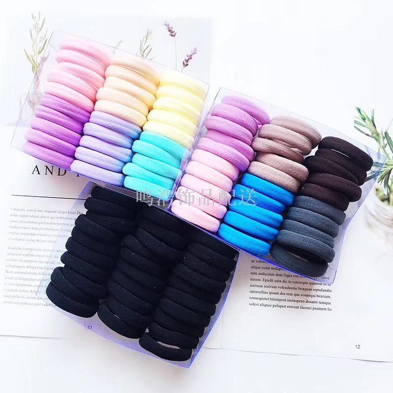 Korean Version Of High Elastic Seamless Boxed Towel Ring 10 Yuan Store Accessories Head Rope Hair Accessories details Picture