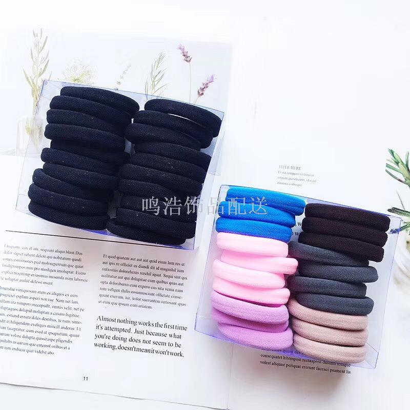 Korean Version Of High Elastic Seamless Boxed Towel Ring 10 Yuan Store Accessories Head Rope Hair Accessories Specification drawing