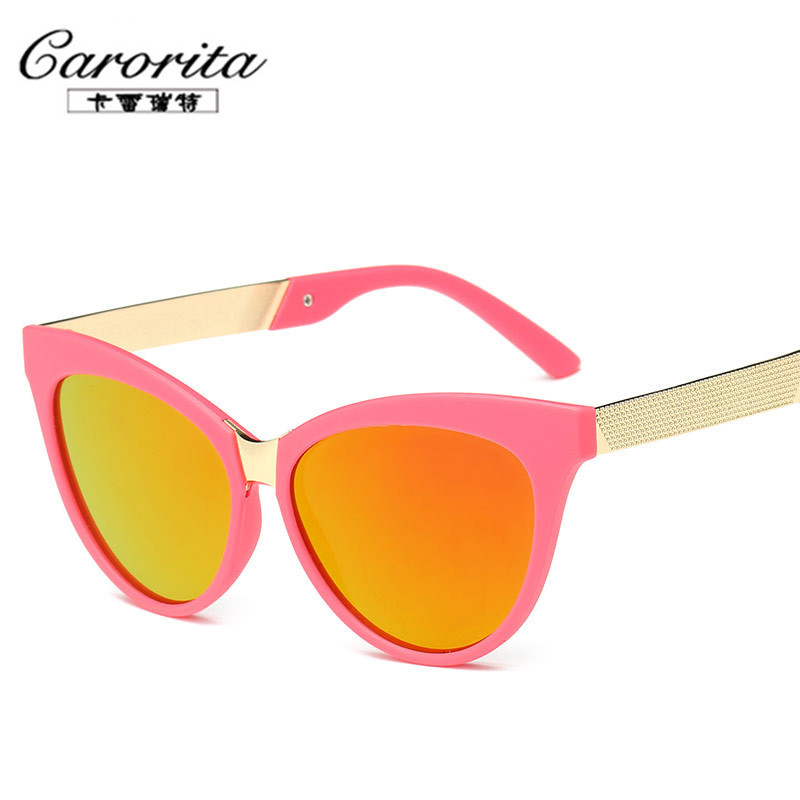New fashion children's semi-metal cat eye sunblock sunglasses 1706 outdoor UV versatile glasses