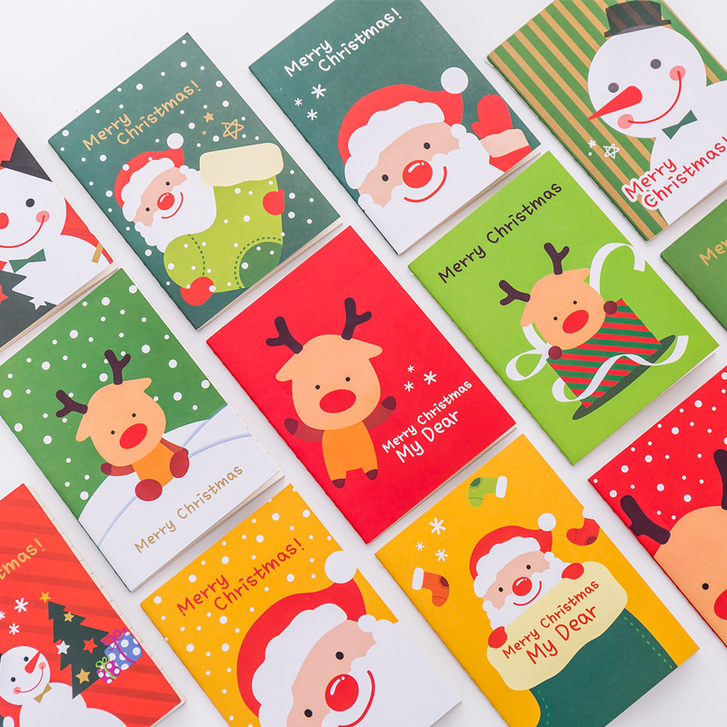 韩国文具圣诞节系列口袋记事本可爱卡通小本子淘宝小礼物赠品批发图