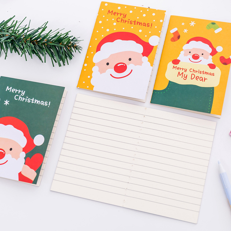 Korean Stationery Christmas Series Pocket Notepad Cute Cartoon Small Book Taobao Small Gift Gift Wholesale details Picture