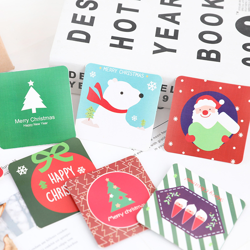 Mini Christmas Card Christmas Holiday Greeting Message Small Card With Envelope Christmas Eve Greeting Card details Picture