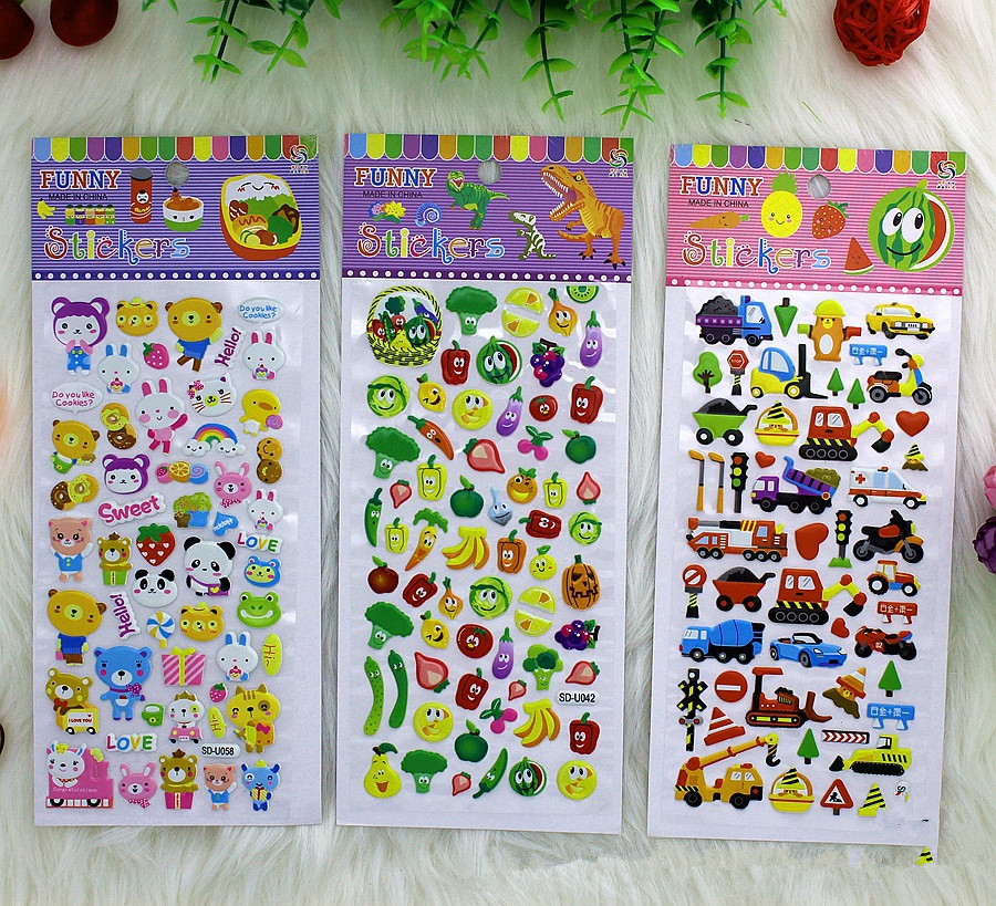 A variety of cartoon pattern Children's Day dress-up stickers, bubble stickers and kindergarten rewards Specification image