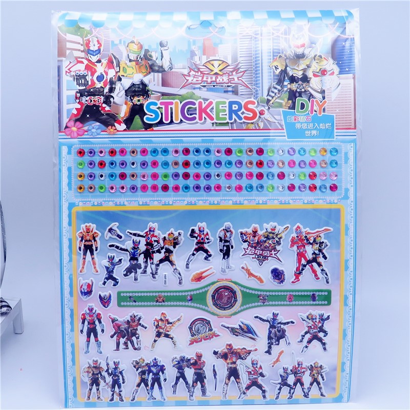Taobao source of new fashion clothes dazzle diamond set bubble paste DIY change series cartoon stickers wholesale Specification drawing
