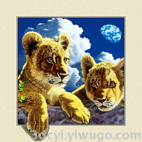 Manufacturers direct 3D 5D three-dimensional painting animal horse Wolf tiger leopard lion spot thumbnail