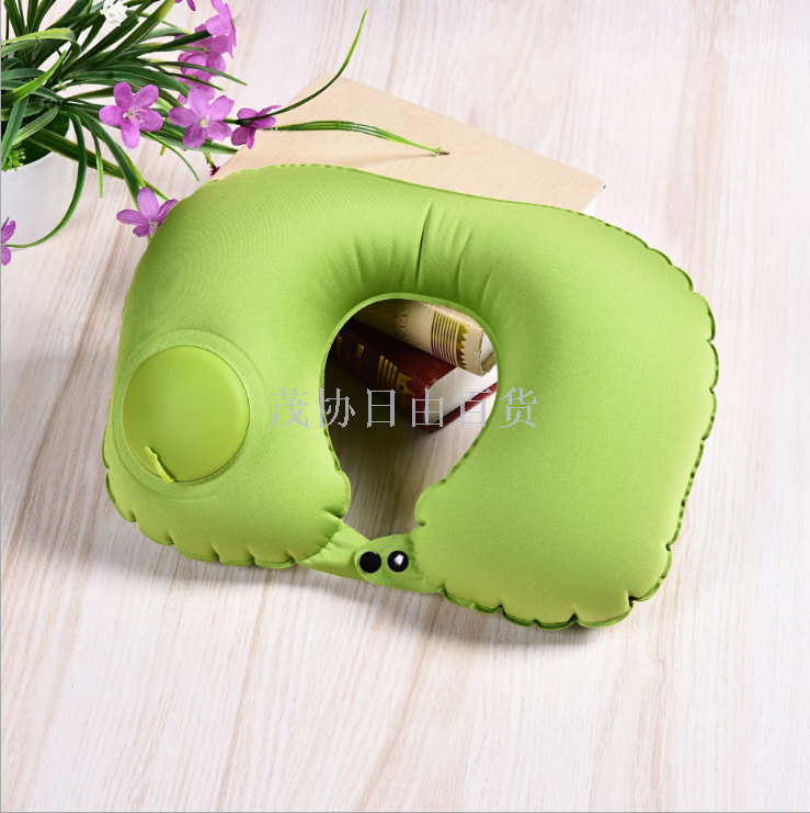 The TPU compression inflatable pillow can be customized with a printed LOGO, a rest U-shaped pillow, and a multi-functional inflatable neck pillow Item Picture