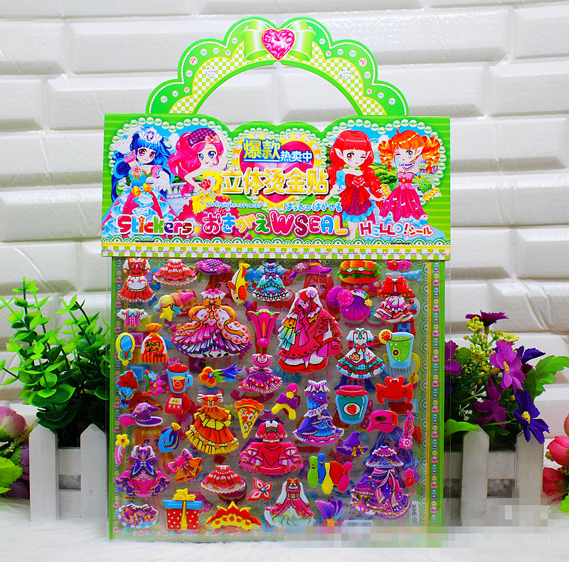 New portable girl dress-up bubble stickers, princess fairy stickers, dress-up cartoon stickers, and children's early education stickers Application Scenario
