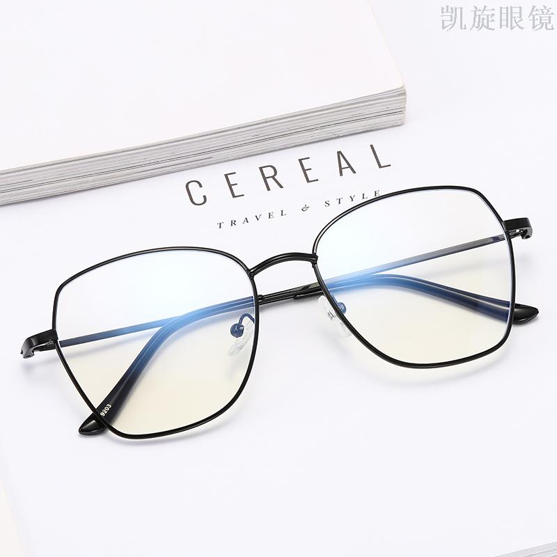 韩版新款多边形平光镜防蓝光护目电脑眼镜架女详情图2
