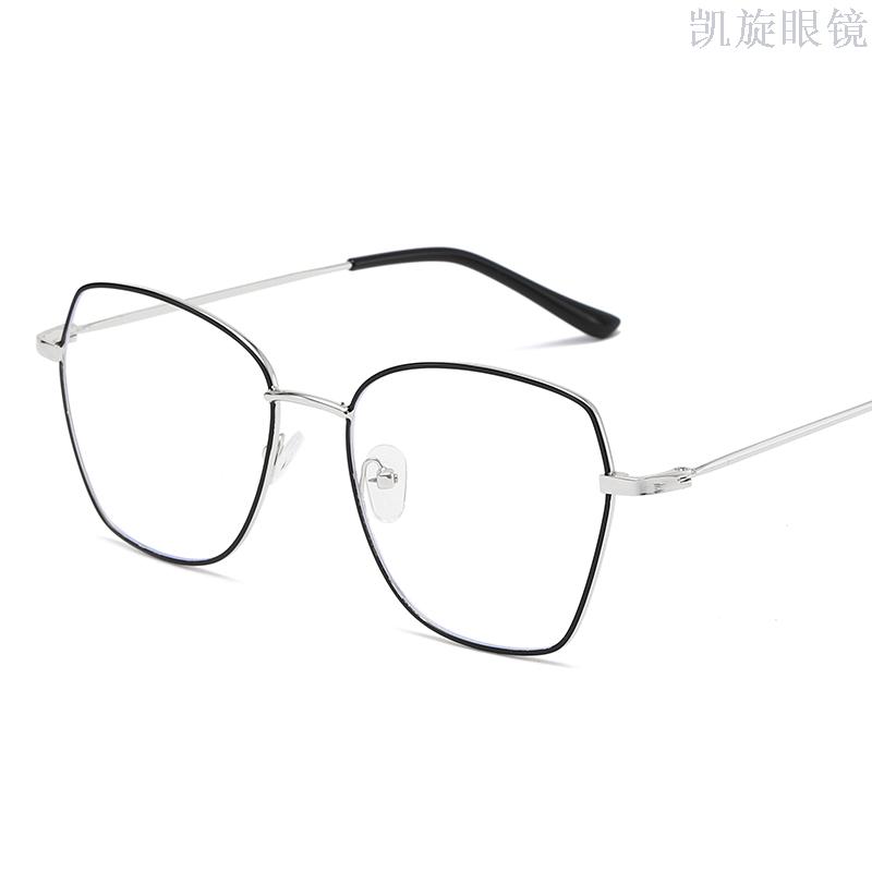 韩版新款多边形平光镜防蓝光护目电脑眼镜架女详情图5