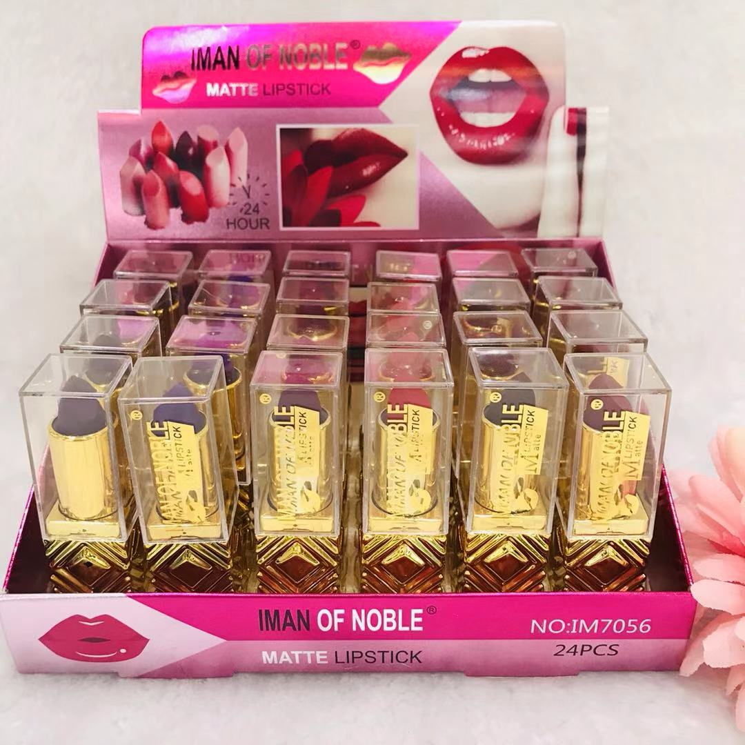 2019新款上市 IMAN OF NOBLE品牌新款长效不粘杯哑光口红厂家直销