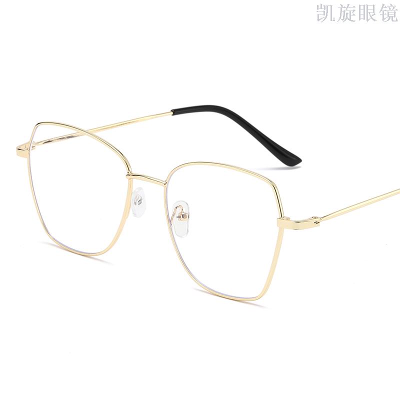 韩版新款多边形平光镜防蓝光护目电脑眼镜架女详情图4