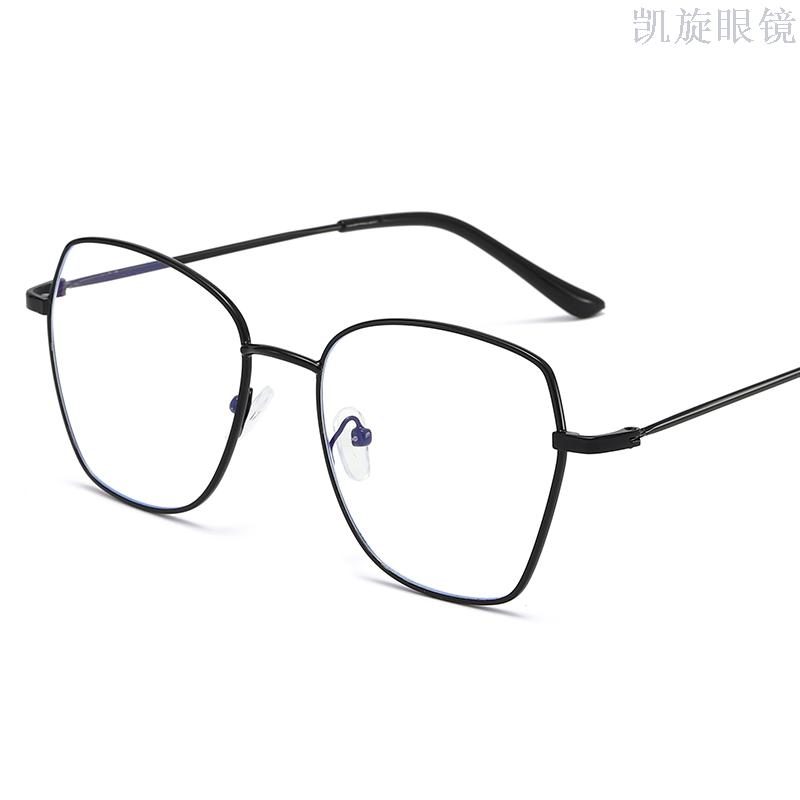 韩版新款多边形平光镜防蓝光护目电脑眼镜架女详情图3