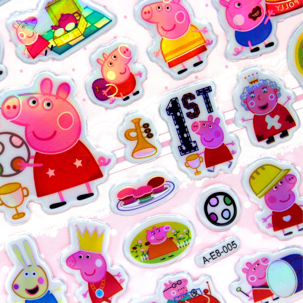 Laser three-dimensional paste 3D sponge cartoon stickers girl cartoon lace gauze dress change paste wholesale Item Picture