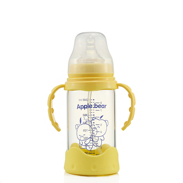 Ab-136 180Ml Drop-Proof Glass Baby Bottle Specification drawing