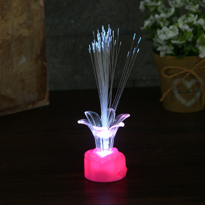 Valentine's Day optical fiber rose light toys decoration lamp flash colorful sky stars rose night lamp argyle