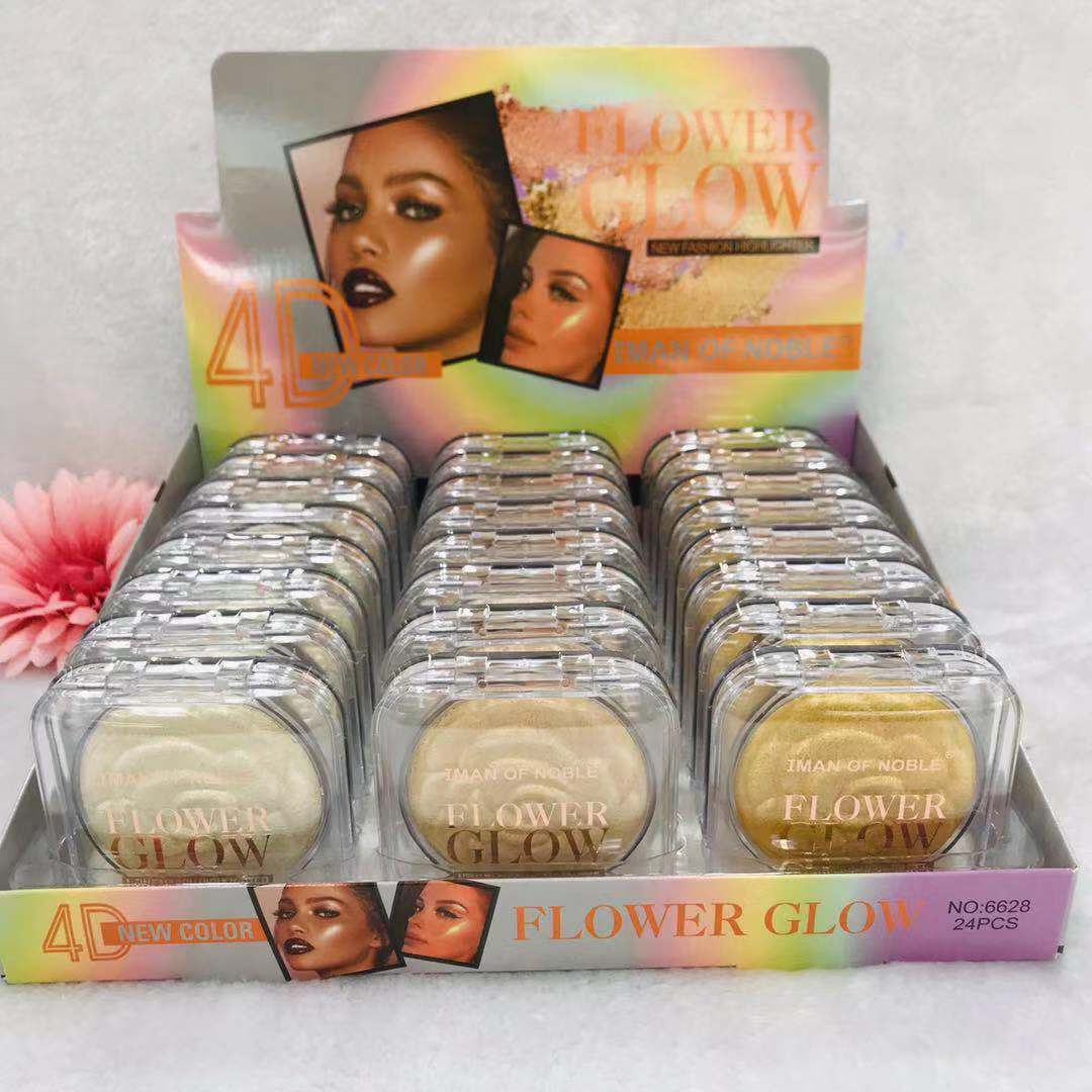 IMAN OF NOBLE品牌新款三色高光烤粉眼影 自然持久不掉妆