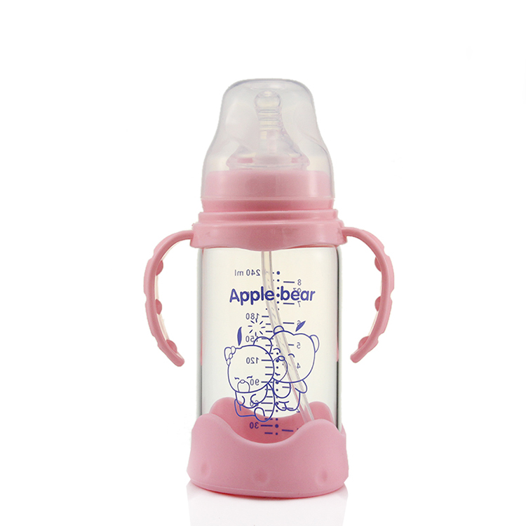 Ab-136 180Ml Drop-Proof Glass Baby Bottle details Picture