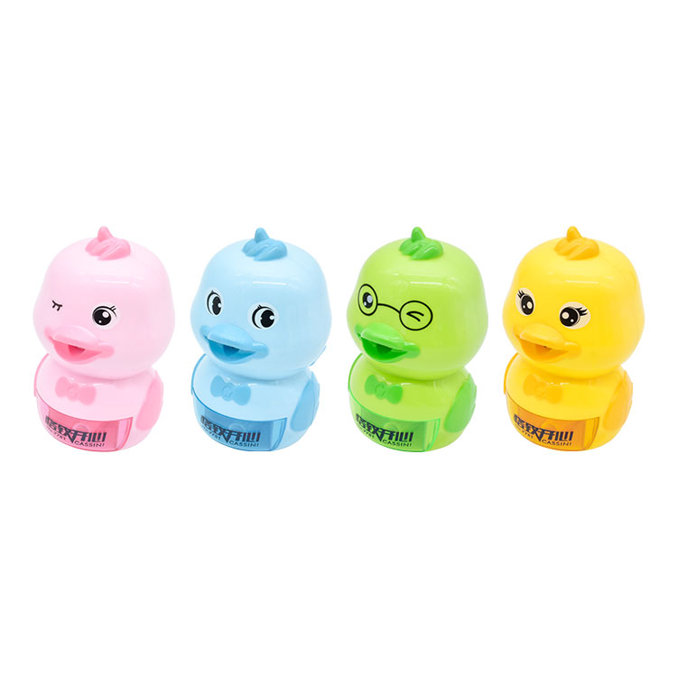 【开心】7781什么鸭削笔器创意优品卷笔刀自动进笔可削彩铅削笔刀白底实物图