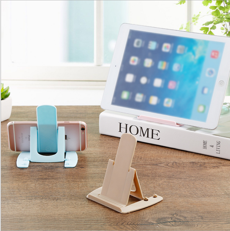 Card-type mobile phone stand, foldable with two adjustable inclinations, portable plastic mobile phone stand wholesale Specification image