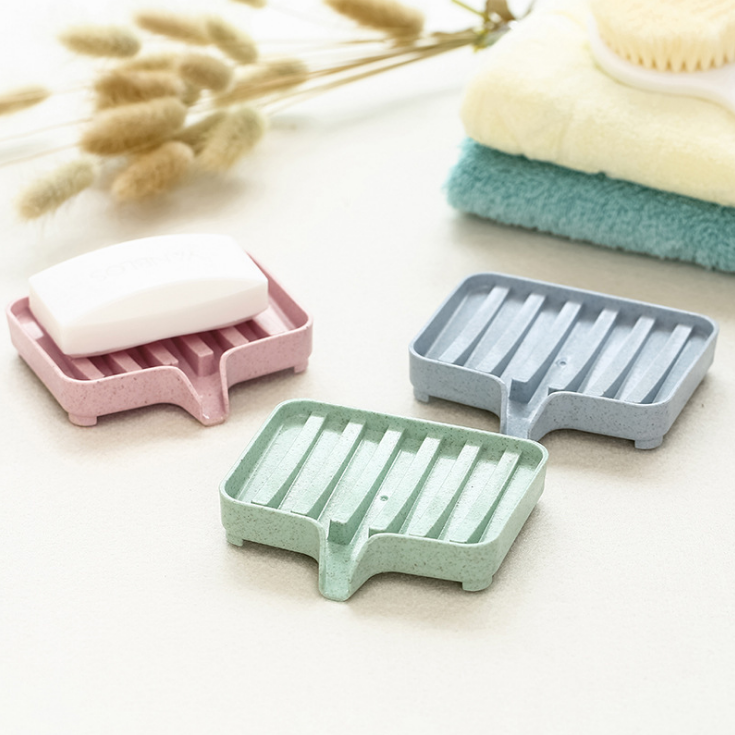 创意环保小麦秸秆可沥水香皂盒 浴室香皂架 卫生间沥水肥皂收纳盒
