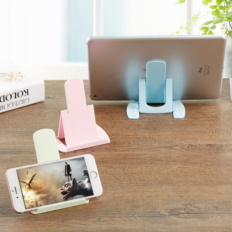 Card-type mobile phone stand, foldable with two adjustable inclinations, portable plastic mobile phone stand wholesale details Picture