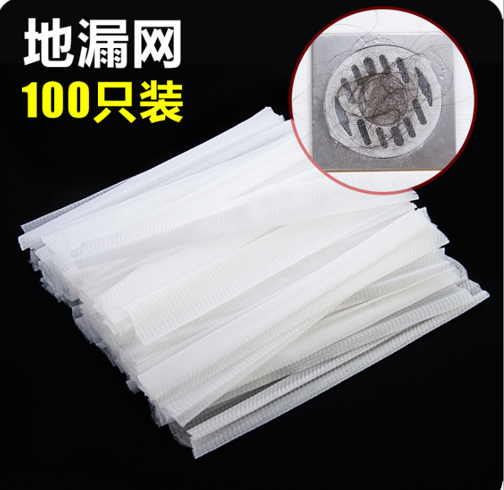 100 pieces of floor drain filter screens for bathrooms and toilets, anti-clogging water separation bags for toilet sewers, hair filter screens
