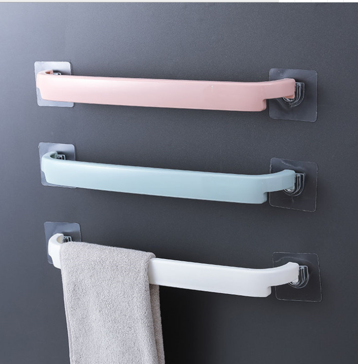 Non-perforated towel rack, bathroom towel hanging rack, kitchen rag rack, bathroom storage rack Application Scenario