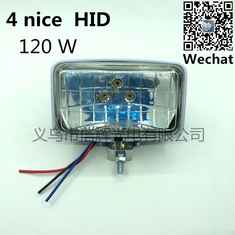 24-volt xenon lamps for trucks, 4-inch square ultra-bright headlights, HID white truck lights, 120W spotlights, automotive lighting full figure