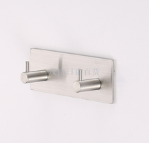 Perforation-free 304 stainless steel hook double hook wall door back hook