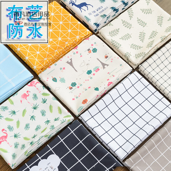 印花防水防烫北欧田园风免洗家用桌布ins网红布艺格子棉麻桌子布