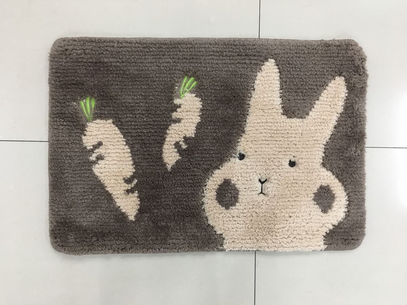 New TPR base cartoon super fiber floor mat, water-absorbing and anti-slip floor mat, carpet, super fine super fiber door mat, cartoon floor mat, 38*58cm Item Picture