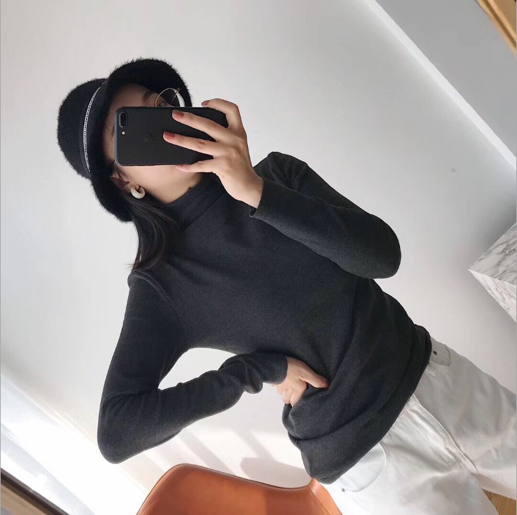 Korean version of autumn winter new cationic turtleneck base blouse women long-sleeved pullover women joker high stretch warm knitwear details Picture