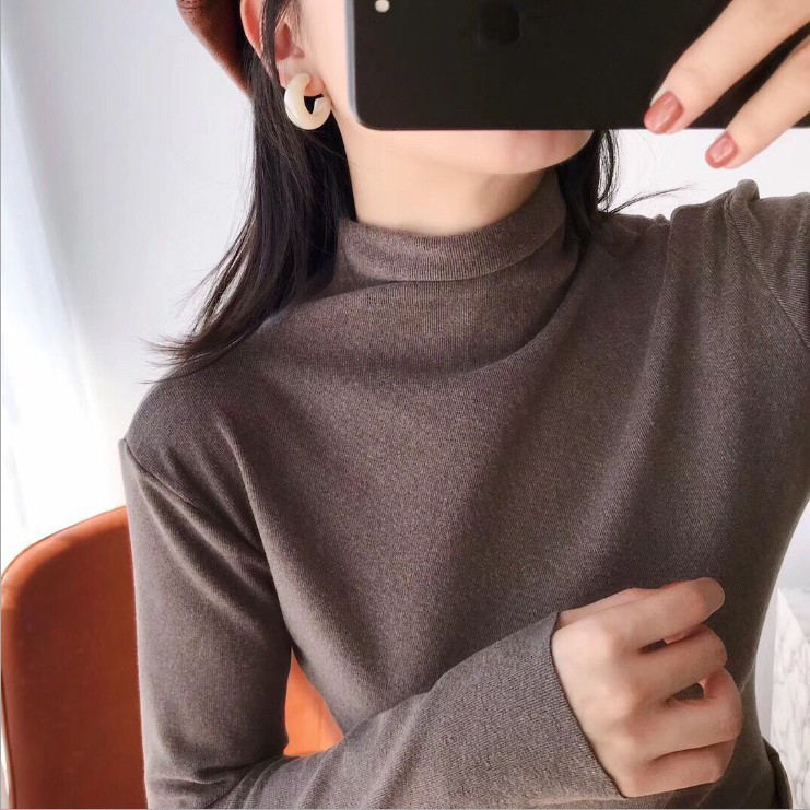 Korean version of autumn winter new cationic turtleneck base blouse women long-sleeved pullover women joker high stretch warm knitwear Specification drawing