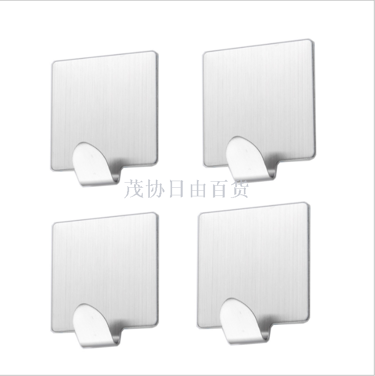 爆款热卖304不锈钢免打孔强力粘胶墙上厨房浴室粘钩挂钩仅供外贸外销仅供外贸外销