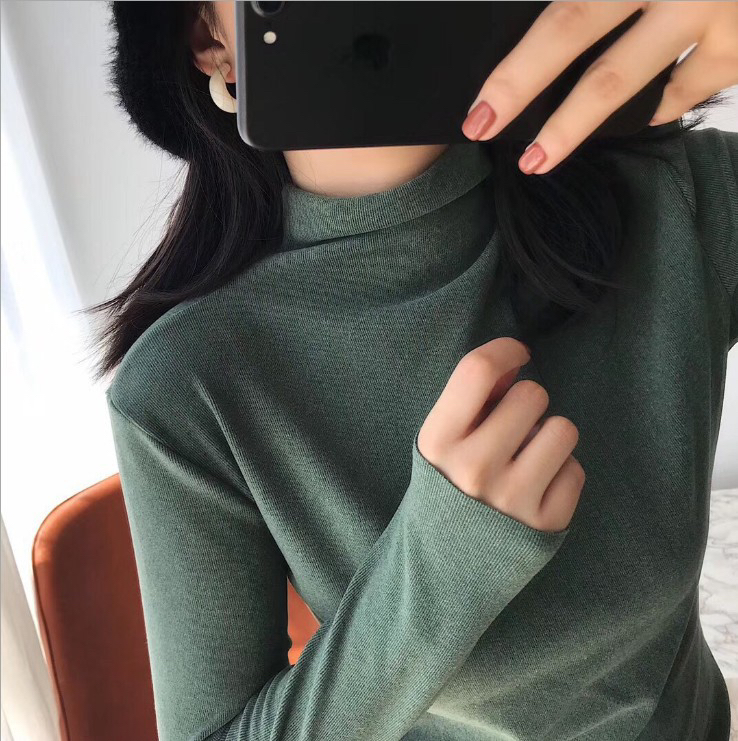 Korean version of autumn winter new cationic turtleneck base blouse women long-sleeved pullover women joker high stretch warm knitwear Application Scenario