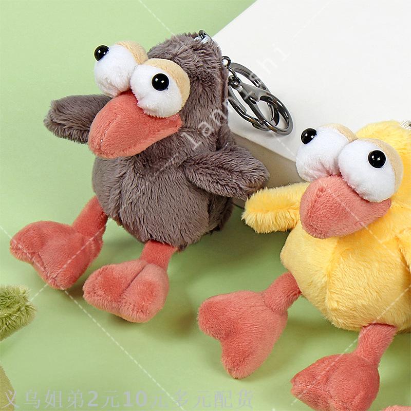 2019 winter new fabric doll buckle - Big Eye bird boutique keychain car bag pendant customization wholesale Application Scenario