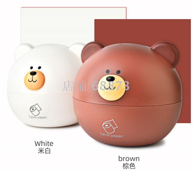 新款纸巾筒立体卡通卷纸筒 北欧小熊纸巾筒 卡通小熊卷纸抽